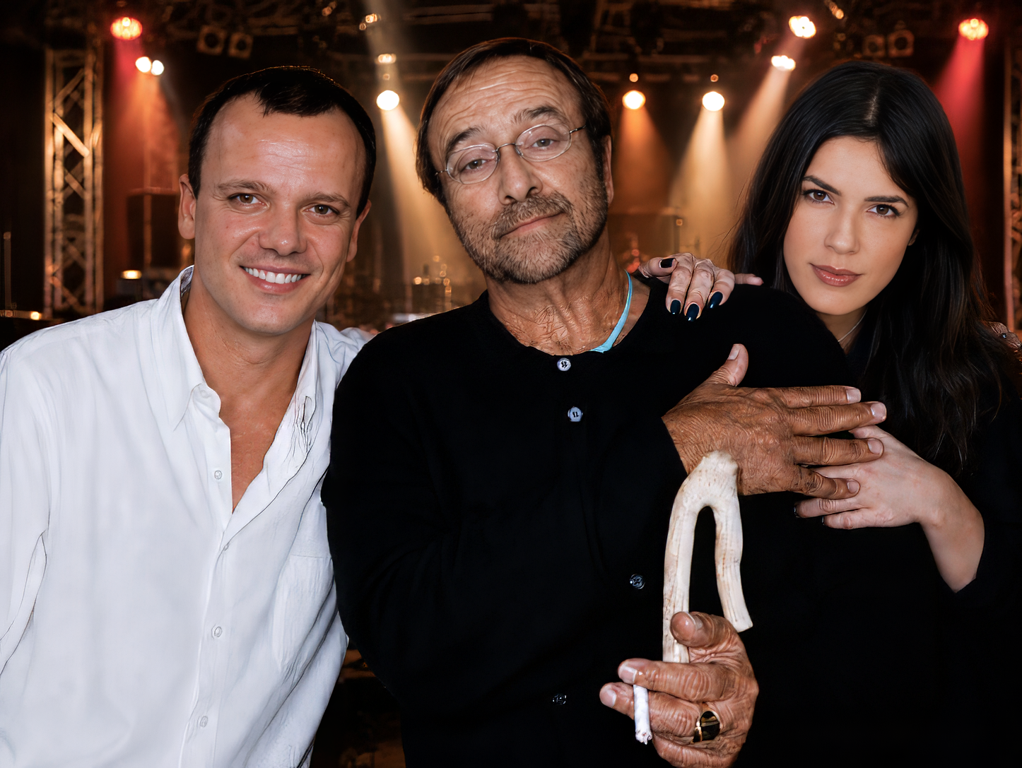 Sabrina Guida con artisti durante un evento